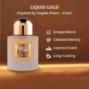 Liquid Gold by Symphony Eau De Parfum, 100ml 3.4oz, Inspired by Angel Share-Kilian Paris, Luxury Perfume for Men Women Unisex, Long Lasting Woody Spicy Fragrance, Wide Sillage