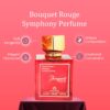 BOUQUET ROUGE by Symphony Eau De Parfum, 100ml 3.4oz, Inspired by Baccarat Rouge MFK, Luxury Unisex Men Women, Long Lasting Fragrance, Wide Sillage