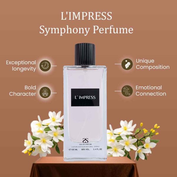 L'IMPRESS by Symphony Eau De Parfum, 100ml 3.4oz, Inspired by Anthology L'Imperatrice 3- DG, Luxury Perfume for Women, Long Lasting Fruity with Rhubarb, Jasmine, Feminine, Sensual Seductive Scent