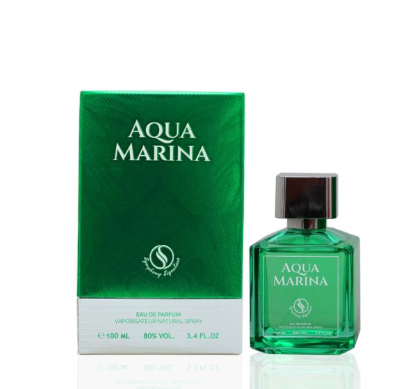 AQUA MARINA by Symphony Eau De Parfum, 100ml 3.4oz, Inspired by Aqua Media Cologne Forte - MFK, Luxury Perfume, Unisex Men Women, Long Lasting and Wide Sillage
