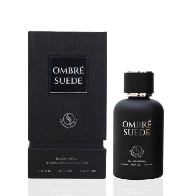 OMBRÉ SUEDE by Symphony Eau De Parfum, 100ml 3.4oz, Inspired by Ombré Leather by TF, Luxury Perfume Unisex Men Women, Long Lasting and Wide Sillage