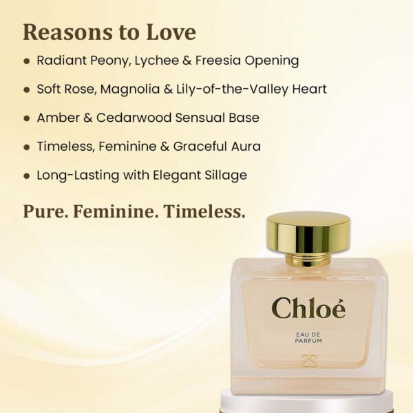 Artboard 4 (47) CHLOÈ by Symphony, Eau De Parfum, 100ml 3.4oz, Inspired by Chloé, Luxury Perfume for Women, Long Lasting, Floral, Rose, Fruity, Fresh, White Floral Scent, Wide Sillage