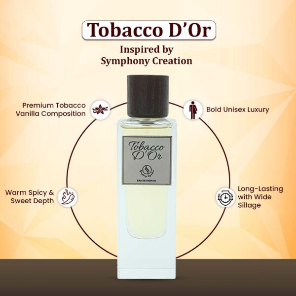 1000233514 TOBACCO D’OR by Symphony, Eau De Parfum ( Inspired by the timeless elegance of classic gentlemen’s clubs )