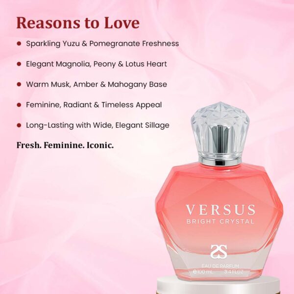 Artboard 4 (46) BRIGHT CRYSTAL by Symphony, Eau De Parfum, 100ml 3.4oz, Inspired by Bright Crystal (Versace), Luxury Perfume for Women, Long Lasting, Floral, Citrus, Fresh, Aquatic, Woody, Rose Scent, Wide Sillage