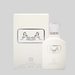 Silver Valley SILVER VALLEY by Symphony, Eau De Parfum, 100ml 3.4oz, Inspired by Silver Mountain Water (Creed), Luxury Unisex Perfume, Long Lasting, Citrus, Green, Fruity, Musky, Woody Scent, Wide Sillage