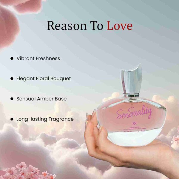 Sensuality by Symphony Eau De Parfum, 100ml 3.4oz, Inspired by Sensual - Johan B, Luxury Perfume for Women, Long Lasting, , Wide Sillage, Floral Mandarin Rose Vanilla Amber