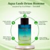 AQUA LUSH by ORION, Eau De Parfum by Symphony, 100ml 3.4oz, Inspired by Cool Water – Davidoff, Luxury Perfume for Men, Long Lasting, Fresh and Aquatic Scent, Wide Sillage