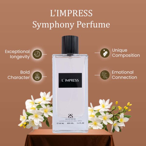 L'IMPRESS by Symphony Eau De Parfum, 100ml 3.4oz, Inspired by Anthology L'Imperatrice 3- DG, Luxury Perfume for Women, Long Lasting Fruity with Rhubarb, Jasmine, Feminine, Sensual Seductive Scent
