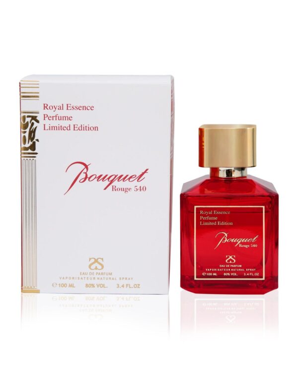 BOUQUET ROUGE by Symphony Eau De Parfum, 100ml 3.4oz, Inspired by Baccarat Rouge MFK, Luxury Unisex Men Women, Long Lasting Fragrance, Wide Sillage