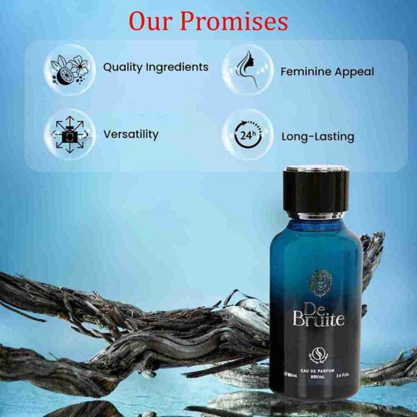 De Bruite by Symphony Eau De Parfum, 100ml 3.4oz, Inspired by Sauvage Elixir - Dior, Luxury Perfume for Men, Classic Long Lasting Fragrance, Wide Sillage