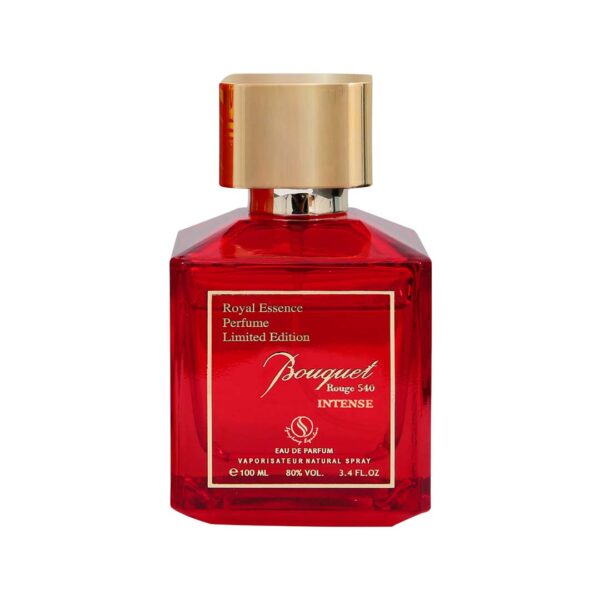 BOUQUET ROUGE 540 INTENSE by Symphony Eau De Parfum, 100ml 3.4oz, Inspired by Baccarat Rouge MFK, Luxury Unisex Men Women, Long Lasting Fragrance, Wide Sillage