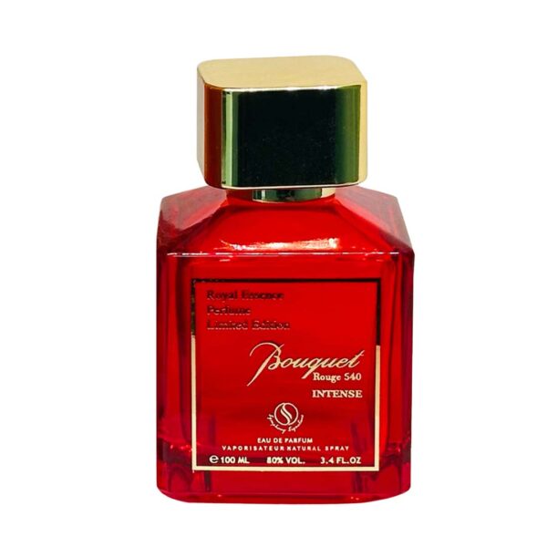 BOUQUET ROUGE 540 INTENSE by Symphony Eau De Parfum, 100ml 3.4oz, Inspired by Baccarat Rouge MFK, Luxury Unisex Men Women, Long Lasting Fragrance, Wide Sillage