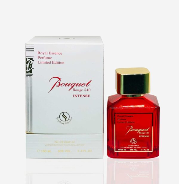 BOUQUET ROUGE 540 INTENSE by Symphony Eau De Parfum, 100ml 3.4oz, Inspired by Baccarat Rouge MFK, Luxury Unisex Men Women, Long Lasting Fragrance, Wide Sillage