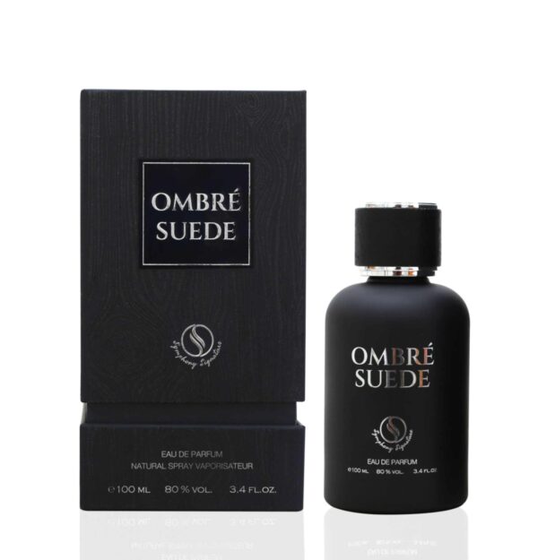 OMBRÉ SUEDE by Symphony Eau De Parfum, 100ml 3.4oz, Inspired by Ombré Leather by TF, Luxury Perfume Unisex Men Women, Long Lasting and Wide Sillage
