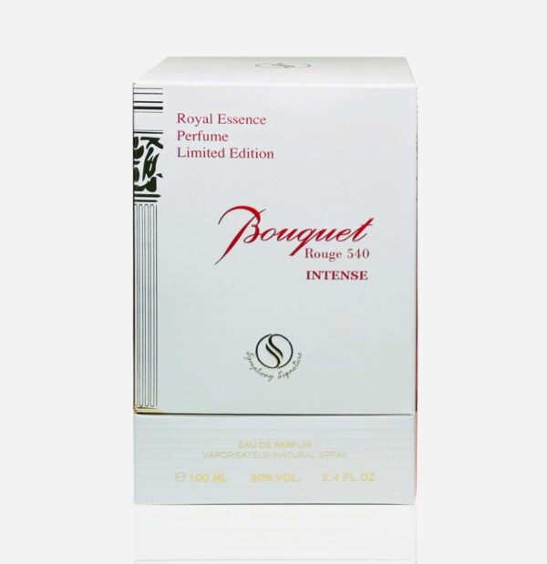 BOUQUET ROUGE 540 INTENSE by Symphony Eau De Parfum, 100ml 3.4oz, Inspired by Baccarat Rouge MFK, Luxury Unisex Men Women, Long Lasting Fragrance, Wide Sillage