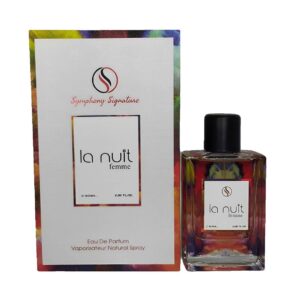 La Nuit Femme by Symphony, Eau De Parfum, 80ml 2.7oz, Inspired by Madawi – Arabian Oud, Luxury Perfume for Women, Long Lasting, Fruity and Musky Scent, Wide Sillage