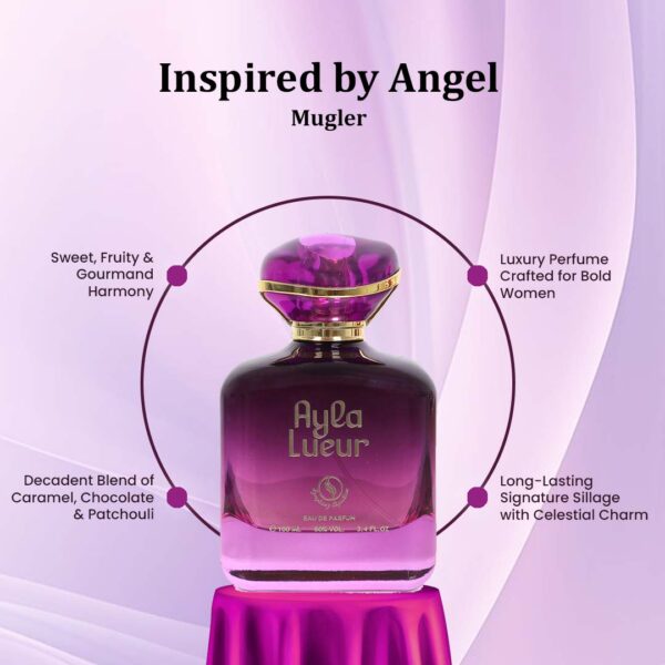 AYLA LUER by Symphony, Eau De Parfum, 100ml 3.4oz, Inspired by Angel - Mugler, Luxury Perfume for Women, Long Lasting, Sweet and Oriental Scent, Wide Sillage
