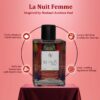 La Nuit Femme by Symphony, Eau De Parfum, 80ml 2.7oz, Inspired by Madawi – Arabian Oud, Luxury Perfume for Women, Long Lasting, Fruity and Musky Scent, Wide Sillage