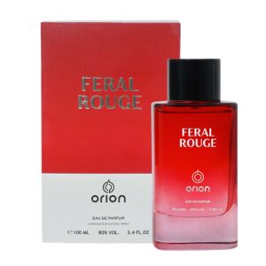 Artboard 2 (56) FERAL ROUGE ORION by Symphony, Eau De Parfum, 100ml 3.4oz, Inspired by 9 PM Rebel (Afnan), Luxury Unisex Perfume for Men & Women, Long Lasting, Oriental, Fougère, Fruity, Sweet, Woody Scent, Wide Sillage